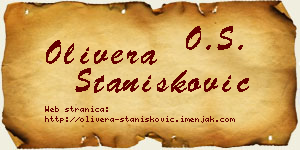 Olivera Stanišković vizit kartica